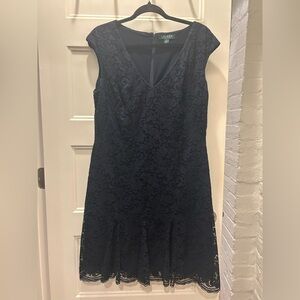 Navy lace Lauren by Ralph Lauren cocktail dress